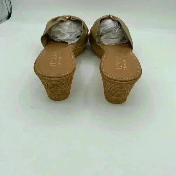 Italian Shoemakers Sandals Wedge Heel 11 - Picture 2 of 3